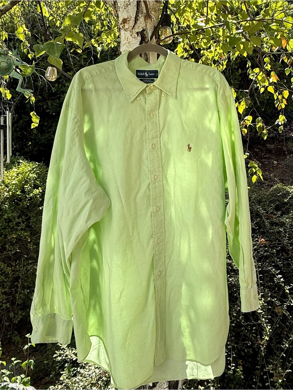 Ralph Lauren Yarmouth Men’s 16.5 35 Green Cotton Oxford Shirt